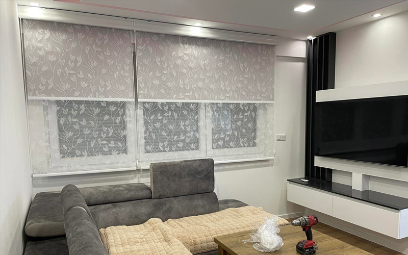 Dual zavjese interijer