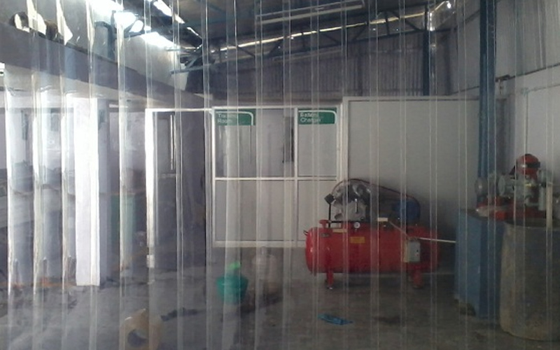 Industrijske PVC trakaste zavjese interijer